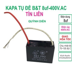 Tụ điện kapa tụ đề tụ ngậm tụ quạt 8uf 400V.AC TÍN LIÊN
