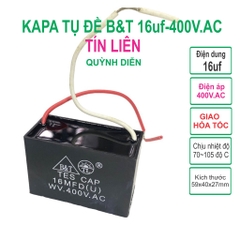 Tụ điện kapa tụ đề tụ ngậm tụ quạt 16uf 400V.AC TÍN LIÊN