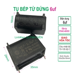 Tụ bếp từ 6uF 275VAC/400VDC đứng