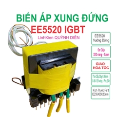 Biến áp xung quấn mới E5520 VUÔNG Đứng ( Có nguồn phụ 24v dùng cho IGBT )