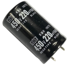 Tụ lọc nguồn 220uF 450V tháo máy chân cứng (25x40mm)