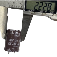 Tụ lọc nguồn 100uF 450V DC hàng tháo máy chân cứng
