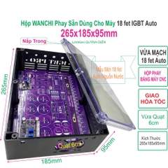 Hộp nhựa Phay IGBT 265x185x95mm Đen nắp Trong