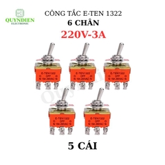 Công Tắc Gạt 6 Chân E-TEN 1322 240V-15A Đảo Chiều Động Cơ
