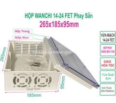 Hộp nhựa KHOAN sẵn 265x185x95mm Trắng Nắp Trong
