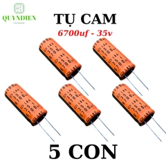 Tụ lộc nguồn LBG 6700uF 35V màu CAM chân mềm (18x40mm)