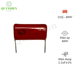Tụ Kẹo Nâu đỏ CL21 225J 400V