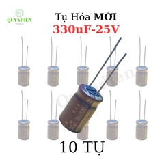 Tụ hóa 330uF điện áp 25v-35v, dùng trong mạch lọc, mạch dao động, và mạch truyền dẫn tín hiệu