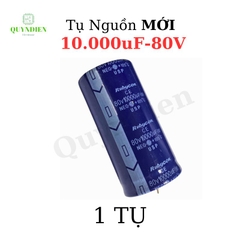 Tụ lọc nguồn rubycon 80v 10.000uf dùng trong thiết bị âm thanh, nguồn xung