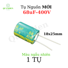 Tụ lọc nguồn 68uf  400v  tụ máy lạnh tụ điều hoà tụ mạch điện (18x25mm)