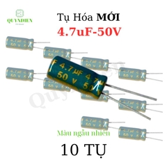 Tụ hóa 50v-1uf 2.2uf 4.7uf 10uf 47uf