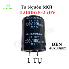 Tụ lọc nguồn 1000uF-250V màu Đen cao 40mm và 50mm