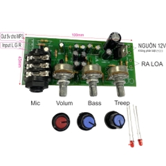 PCB Mạch công suất LA4440 có chỉnh Treble-Bass