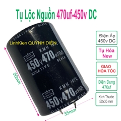 Tụ lộc nguồn 470uF 450V DC mới  màu ĐEN (35×50mm)