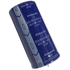 Tụ lọc nguồn rubycon 80v 10.000uf dùng trong thiết bị âm thanh, nguồn xung