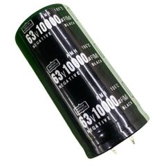 Tụ lọc nguồn 10.000uf - 63v màu đen dùng trong thiết bị âm thanh, nguồn xung, và các mạch điện công suất lớn