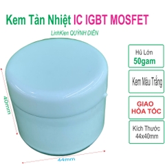 Keo tản nhiệt máy tính cpu ic loại Hủ lớn 50gam (kem tản nhiệt màu trắng)