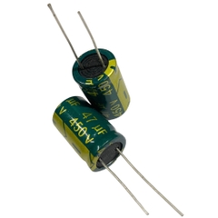 Tụ lộc nguồn tụ hóa 47uF 400V - 450V xanh 16x25mm
