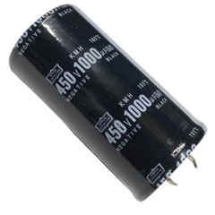Tụ lọc nguồn 1000uF 450V chuyên dùng trong mạch lọc nguồn DC, mạch công suất cao, thích hợp cho các thiết bị điện tử