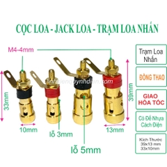 Trạm Loa Nhấn Vàng Loại Lớn 39mm Đỏ/Đen