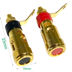 Cọc Loa, trạm loa Nhấn Vàng 1 đôi ( 1 đen + 1 đỏ )