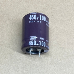 Tụ lọc nguồn 100uF 450V DC hàng tháo máy chân cứng