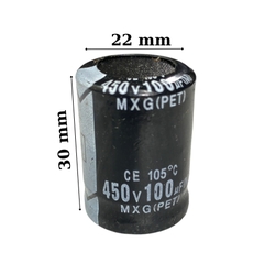 Tụ lọc nguồn 100uF 450V DC hàng tháo máy chân cứng