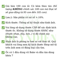 Ốc vít M4 dài 15 mm có kèm tán túi 100 con