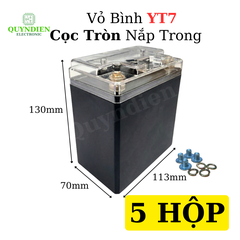 Vỏ Bình Đề Xe Máy YT7 Cọc Tròn Nắp Trong