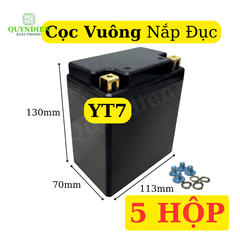 Vỏ Bình Đề Xe Máy YT7 Cọc Vuông Nắp Đục