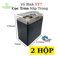 Vỏ Bình Đề Xe Máy YT7 Cọc Tròn Nắp Trong
