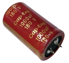 Tụ Điện Hóa Cap-Top 180V 1000uF 30x50mm dùng Lọc nhiễu, ổn định nguồn, dùng cho mạch công suất cao