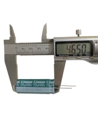 Tụ lộc nguồn 150uF 450V mới 100% màu xanh chân mềm (18x45mm)