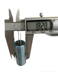 Tụ lộc nguồn 150uF 450V mới 100% màu xanh chân mềm (18x45mm)