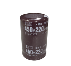 Tụ lọc nguồn 220uF 450V tháo máy chân cứng (25x40mm)