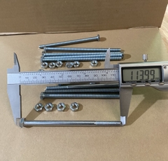 Bulong + tán 6ly (M6) Bù lon, Bulon bắt tanpo biến áp Combo 4 con (phi 6mm dài 10cm, 11cm, 12cm)