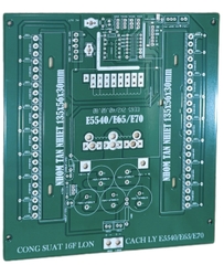 PCB Mạch Nguồn 16 FET Lớn E65/E70 Nằm – PCB 2 Lớp Phíp Sợi Thủy Tinh, Kèm Bo Dao Động KA3525
