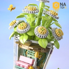 Xếp Hình Chậu Cúc Hoạ Mi