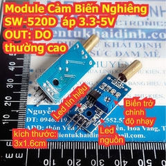 Module Cảm Biến Nghiêng SW-520D, áp 3.3/5V, OUT: DO, thường cao kde0011