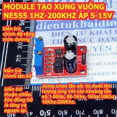 MODULE TẠO XUNG VUÔNG NE555 1HZ-200KHZ ÁP 5-15V kde0007