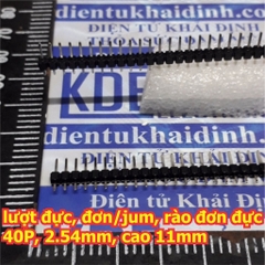 lượt Đực JUMP RÀO ĐƠN 2.54MM 1x40P 40 chân Thẳng cao 11mm thông dụng kde0492