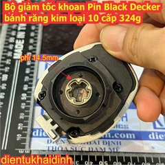 Bộ giảm tốc máy khoan Pin Black Decker bánh răng kim loại 10 cấp 324g kde0679