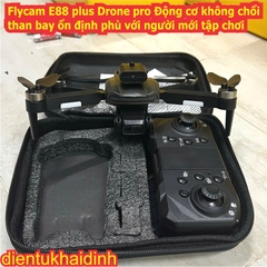 Flycam E88, E88 plus Drone pro Động cơ không chổi than bay ổn định phù với người mới tập chơi pin 3.7V 18000mAh kde0865