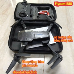 Flycam E88, E88 plus Drone pro Động cơ không chổi than bay ổn định phù với người mới tập chơi pin 3.7V 18000mAh kde0865