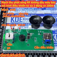 Bộ mạch thu phát sóng RF không dây máy bay mô hình điều khiển từ xa 2 động cơ 200m kde0715