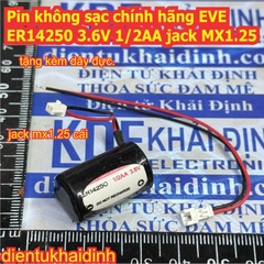 Pin không sạc chính hãng EVE ER14250 3.6V 1/2AA jack MX1.25 kde0554