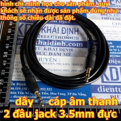 Dây Audio cổng phone 3.5MM 2 đầu đực jack tai nghe đủ loại hàng kde0275