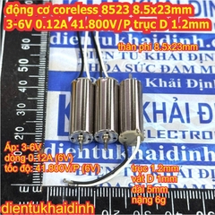 Động cơ coreless 8523 3-6V 0.12A 41.800V/P trục D 1.2mm 8.5x23mm (đen, trắng) kde5830