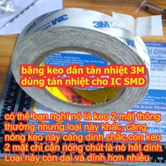 băng keo 2 mặt 3M 9448A dán nhôm tản nhiệt và IC dính bền màu trắng / đen nhiều cỡ kde0447