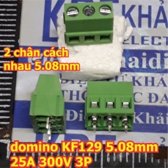 DOMINO cầu đấu đầu vặn nối dây xanh lá KF128 5.08mm 10A 300V 2p/3P 2/3 chân kde0136